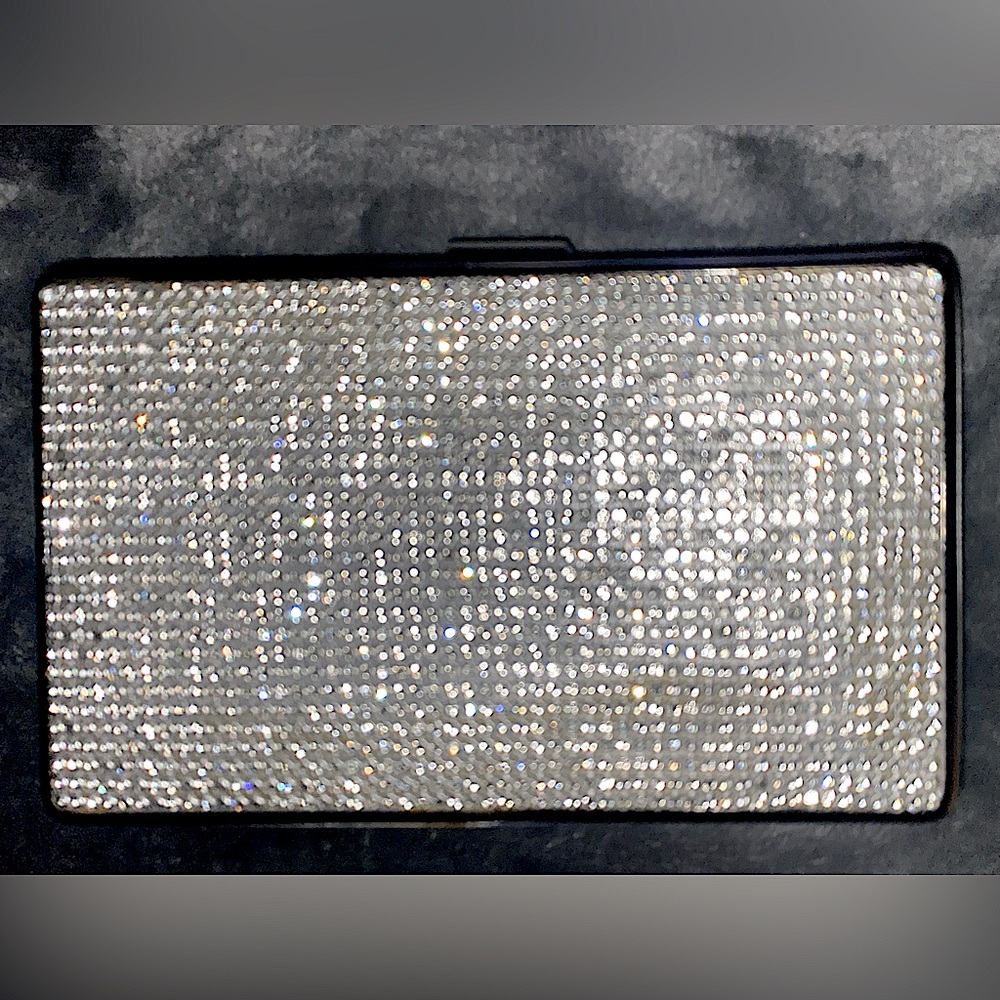 Estee & Lilly Silver Rhinestone handbag/wallet combo w/ crossbody chain included